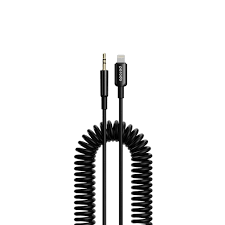 Cable Lightning to AUX Porodo Coiled 1.2M(Black) - 28929