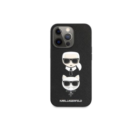 iPhone 13 Karl Lagerfeld Saffiano Case Stack Logo  - 22363
