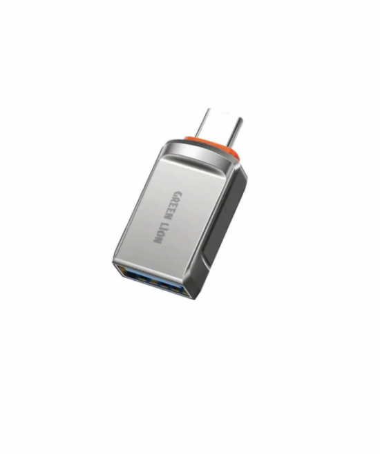 OTG Green Lion Adapter USB-A to Type-C(Silver) - 32783