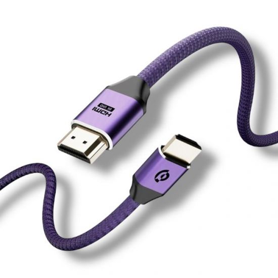 Powerology Braided HDMI to HDMI Cable 8K 2M(Purple) - 31787