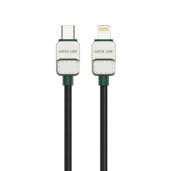 Green Lion USB C to Lightning Electroplated Braided Cable 1m 27W  - 32293
