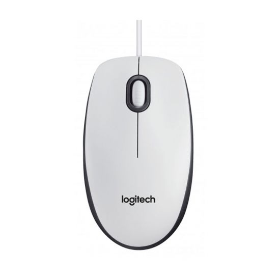 Logitech Mouse Wired M100 (White) - 28756