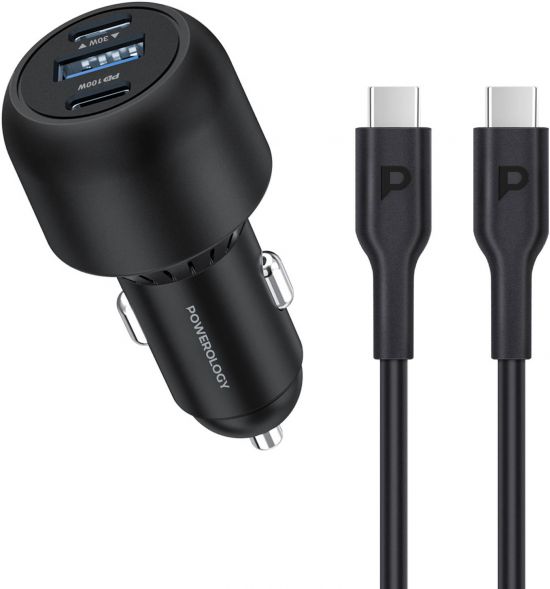 Car Charger Powerology Ultra Quick 130W Dual Port - 25833