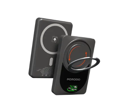 Porodo 10000mAh Power Bank Total Output: 5V/3A(Max) TFT with Qi2 - 33614
