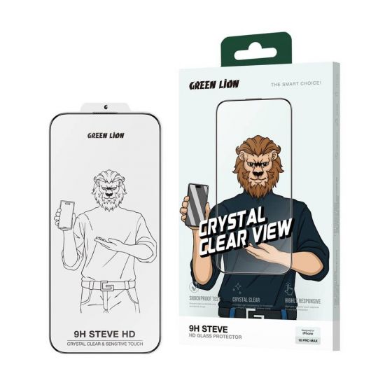 iPhone 16e Green Lion 9H Steve HD Glass - 31995