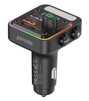 Porodo car charger Bluetooth Version MP3/WMA light - 33433