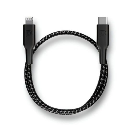 Powerology Cable Type-C to Lightning MFI Braided 2M(Black) - 32627