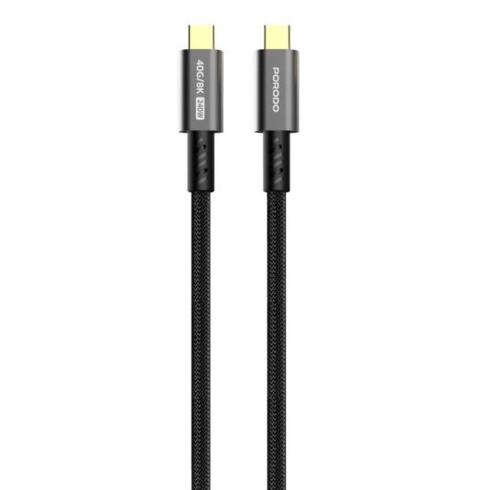 Porodo Thunderbolt Cable 240w 8K 1.8M(Black) - 30759