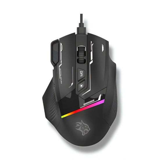 Porodo Gaming 8D Wired Mouse PDX321 with RGB(Black) - 29402