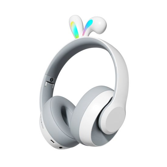 Porodo Soundtec Kids ENC Headphone Rabbit Ear(Grey) - 28800