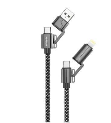 Porodo Zinc Alloy 1.2M - 100W 4-in-1 Braided Cable - 33441