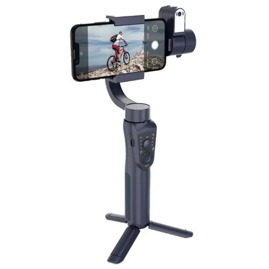 Porodo AI Tracker Smartphone Gimbal with Tripod and Magnetic Fill Light - 32458