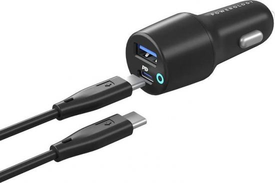 Car Charger Powerology PD 35W Type-C Cable Dual Ports - 33421