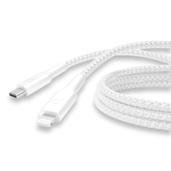 Cable Type-C to Lightning Powerology New Braided 2M PD 60W(White) - 27593
