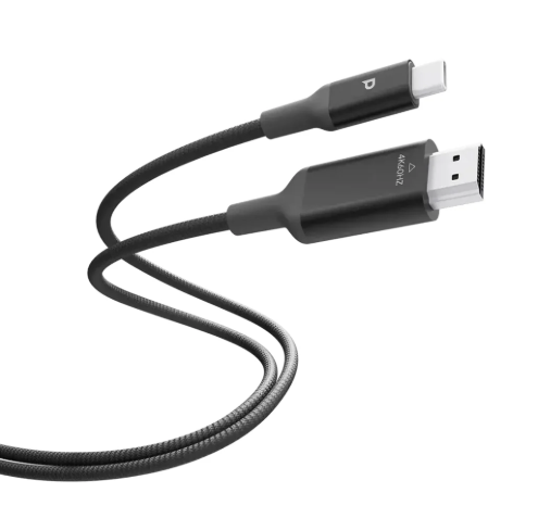 Powerology 240W USB4 Thunderbolt 40G Aluminium Shell Nylon Braided Cable 3M - 33407