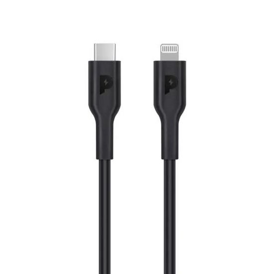 Cable Type-C to Lightning Powerology 2M PD 60W(Black) - 27589