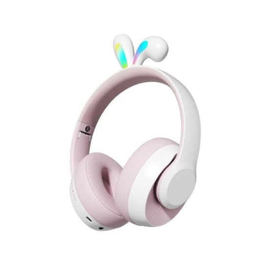 Porodo Soundtec Kids ENC Headphone Rabbit Ear(Pink) - 28801