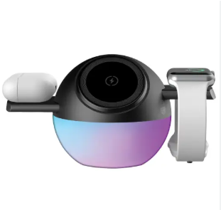 Porodo Orbix 3in1 Wireless Charger With Adjustable Ambient Light - 33591