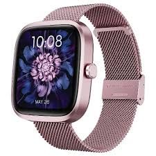PORODO 1.72 HD SMARTWTACH - ALUMINIUM FRAME +PINK MESH METAL +SILICONE STRAP - 32463