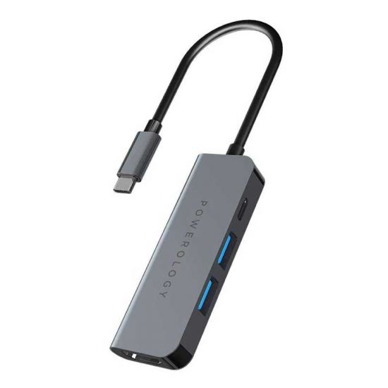 Adapter Powerology Type-C with HDMI&USB 3.0 4in1  - 21890