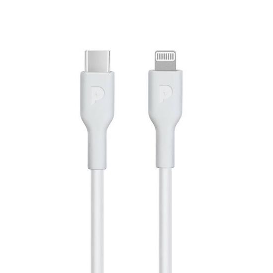 Cable Type-C to Lightning Powerology 2M PD 60W(White) - 27590